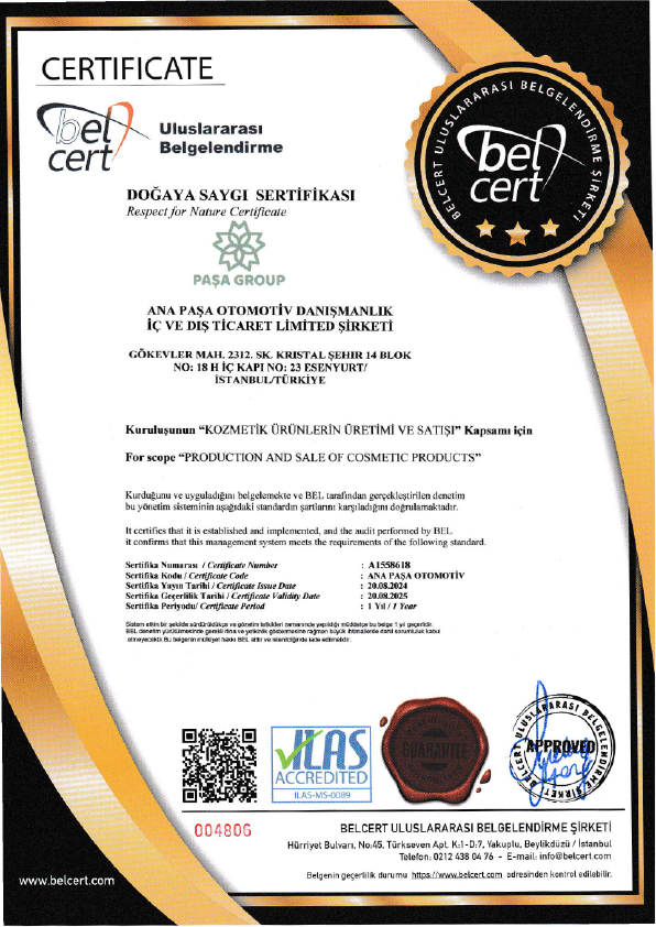 Certified rozy PAŞA GROUP